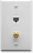 ICC ICRDS0F5WH 1DAT/1CATV FACE WHITE