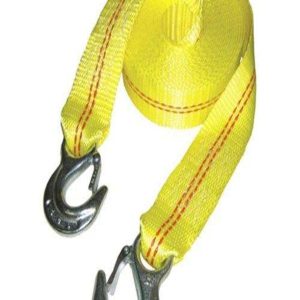 KEEPER 02825 Tow Strap; 25 Feet Length X 2 INCH Width; Rated To 5000 Pound; Yellow; With Spring Latch