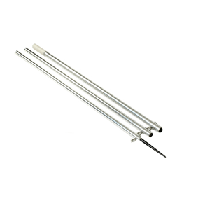 LEES AO8716CR 16FT CENTER RIGGING POLE - BRIGHT SILVER/BLACK SPIKE (MKII)