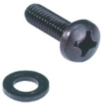 MIDDLE ATLANTIC HP-6MM 100-PIECE BLACK 6MM PHILLIPS TRUSS HEAD RACKSCREWS WITH WASHERS
