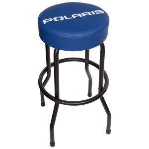 PLASTICOLOR 004812R01 Stool; Round Blue Vinyl Seat; Non-Swivel; Without Back