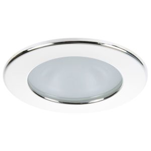 QUICK FAMP2982B02CA00 KAI XP DOWNLIGHT LED - 4W, IP66, SCREW MOUNTED - ROUND WHITE BEZEL, ROUND WARM WHITE LIGHT