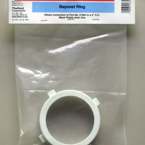 THETFORD 50125 TH01639 BAYONET RING PKG; Locking Ring To Connect Sewer Hose To RV Holding Tank; Bayonet Ring For Connecting 3 INCH Sewer Hose; 3 INCH Inside Diameter x 4 INCH Outside Diameter; White
