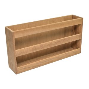 WHITECAP 62508 TEAK DOUBLE-WIDE MAGAZINE RACK