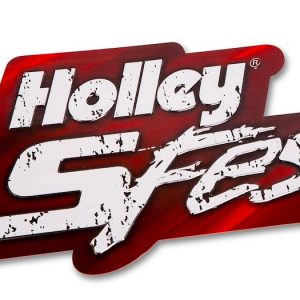 HOLLEY 10133HOL METAL SIGN - LS FEST 22 In Length x 9-1/2 In Width; Holley LS Fest Logo; Red Background With White Lettering; Metal