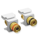 ICC IC107PMGWH Module Binding Post Gold Plated White