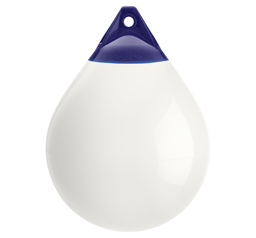 POLYFORM A-4-WHITE 20.5FT DIAM. - 64.4FT CIRCUM. BUOY; A-4 Model; 20-1/2 In Diameter x 27 In Length; 1-1/8 In Rope Eye Diameter; White; PVC; With Bar Code; For Boats 50 Feet To 60 Feet In Length