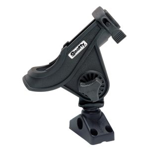 SCOTTY 280-BK BAIT CASTER/SPINNING ROD HOLDER WITH 241 DECK/SIDE MOUNT - BLACK