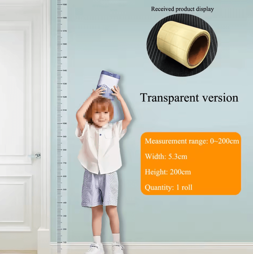 2 Meter Removable Height Chart Wall Sticker for Kids Room