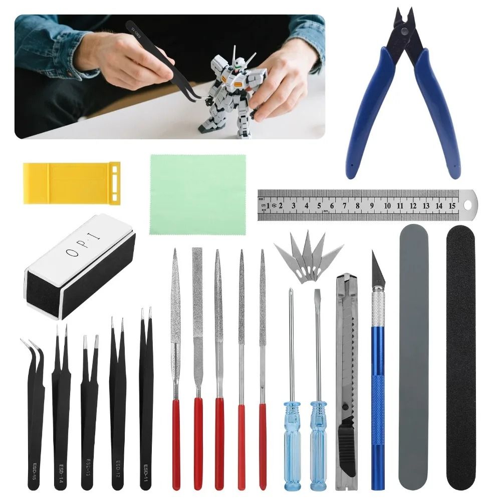 26-Piece Multifunctional Assembly Tool Kit - Precision Crafting Set for Gundam & Scale Models