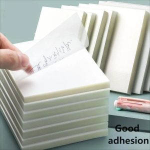2Pcs ClearView Transparent Sticky Notes - Reusable Fluorescent Page Markers