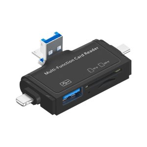 7 In 1 USB 3.0 Card Reader Multi Card Reader USB Card Adapter for SD TF Type C Micro and 8 Pin Devices
