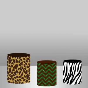 Abstract Glitter Pattern Backdrop Cake Table Cover Kit - Only 3 Cylinder Covers