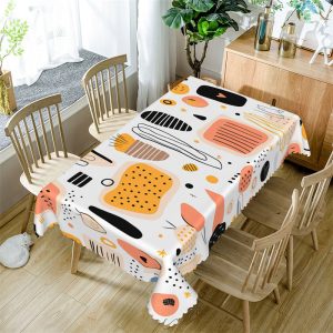 Abstract Prints Rectangle Tablecloth For Dining Room - 52x70 Inch