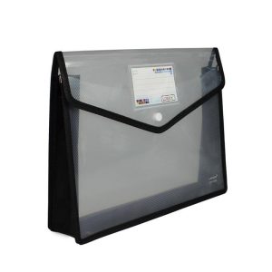 B4 Expanding File Organizer with Snap Closure & Transparent Document Storage Pouch
