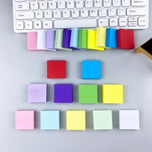 Bright Fluorescent Sticky Note Pads Planner Stickers Memo Notepad for School Office Use