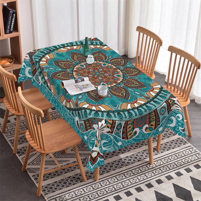 Classic Totem Pattern Rectangle Tablecloth - 52x70 Inch