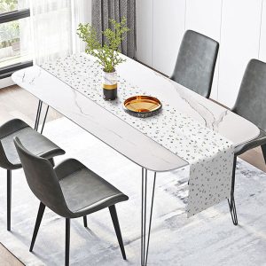 Colorful Spots Patterns White Simple Table Runner - JY00192 / 12x72 Inch