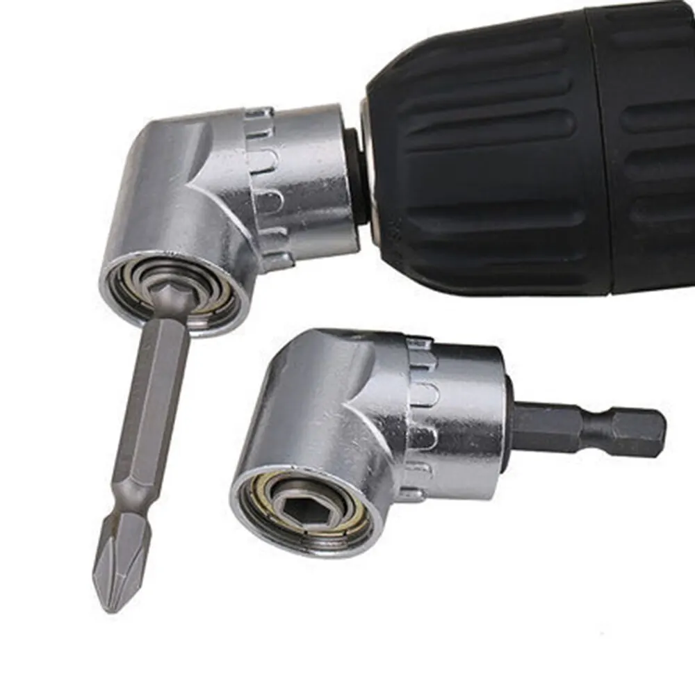 Compact Angle Screwdriver Adapter Magnetic Bit Driver for Tight Space Drilling