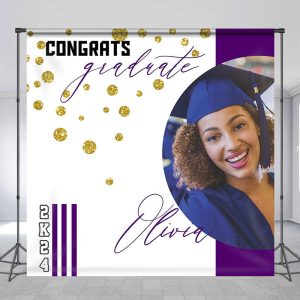 Congrats Magazine Custom Photo Graduation Backdrop - 5X3FT(1.5X1M)