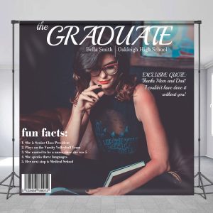 Creative Magazine Detail Custom Graduation Backdrop - 6X6FT(1.8X1.8M)
