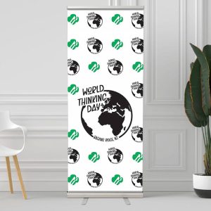 Custom Logo Step Repeat Retractable Business Banner - 24X62 Inch