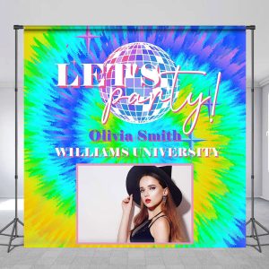 Custom Photo Colored Paint Graduation Party Backdrop - 5X3FT(1.5X1M)