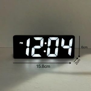 Digital LED Alarm Clock Wake Up Light With Temperature Display Adjustable Brightness
