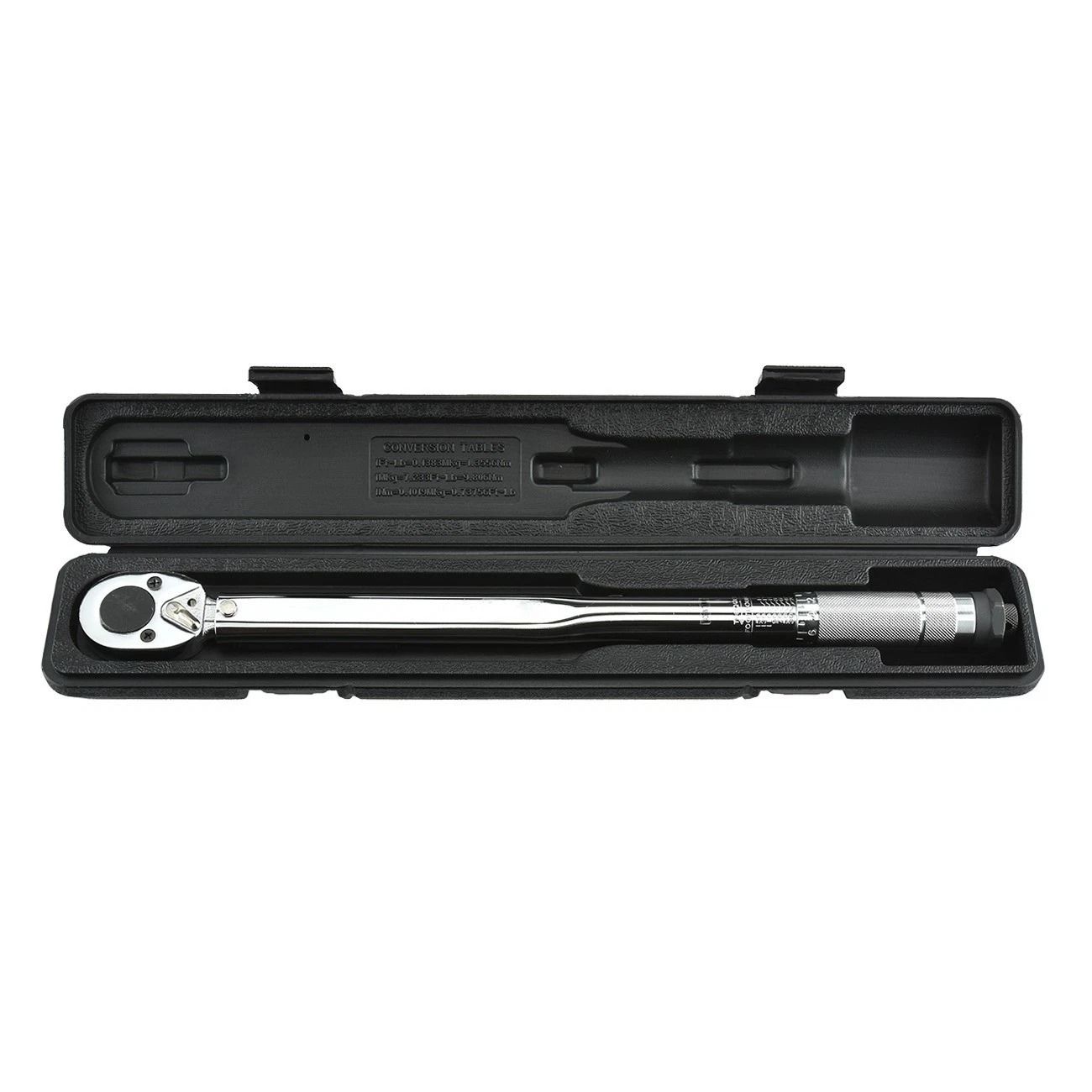 Drive Micrometer Inch Pound Torque Wrench with Case, Click Adjustable Tool