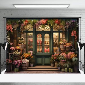 Flower Shop Store Plants Window Spring Backdrop - 7X5FT(2.1X1.5M)