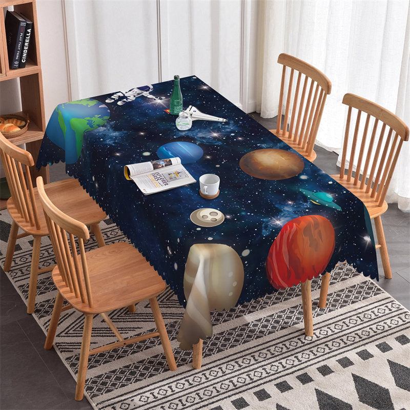 Galactics Starry Universe Rectangle Tablecloth - 52x70 Inch