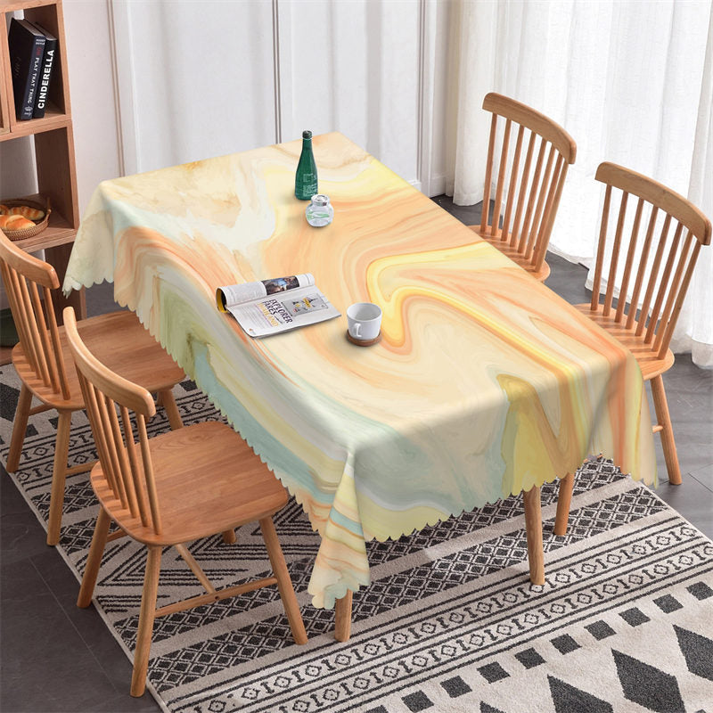 Gradient Yellow Decorative Rectangle Tablecloth - 52x70 Inch