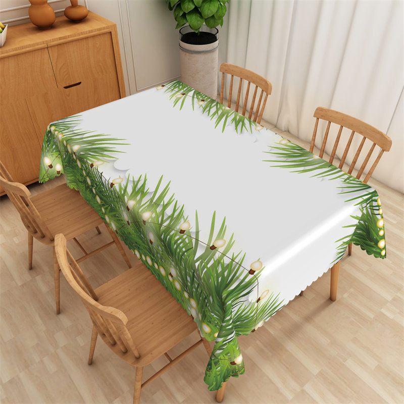 Green Grass Light Decorative Rectangle Tablecloth - 52x70 Inch