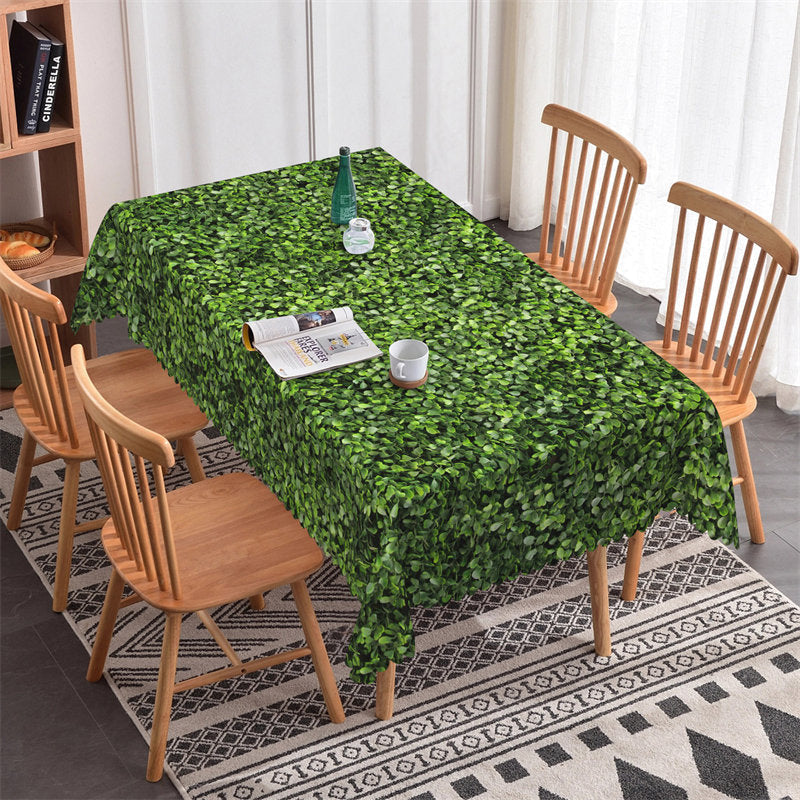 Greenery Pattern Rectangle Tablecloth For Picnic - 52x70 Inch