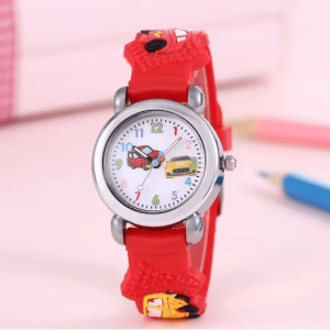 Kids Cartoon Car Quartz Watch Colorful Learning Style