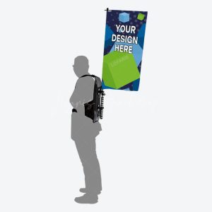 Lofaris Custom Logo Text Carry Backpack Feather Flag - Banner and Hardware Combo / Rectangle