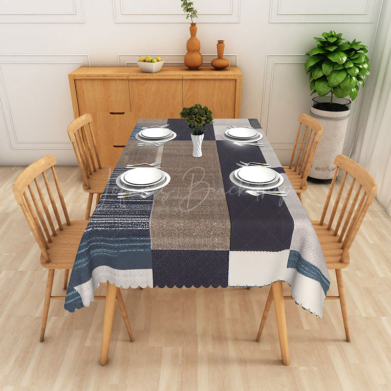 Lofaris Geometric Patterns Abstract Rectangle Tablecloth - 52 x 70 inch