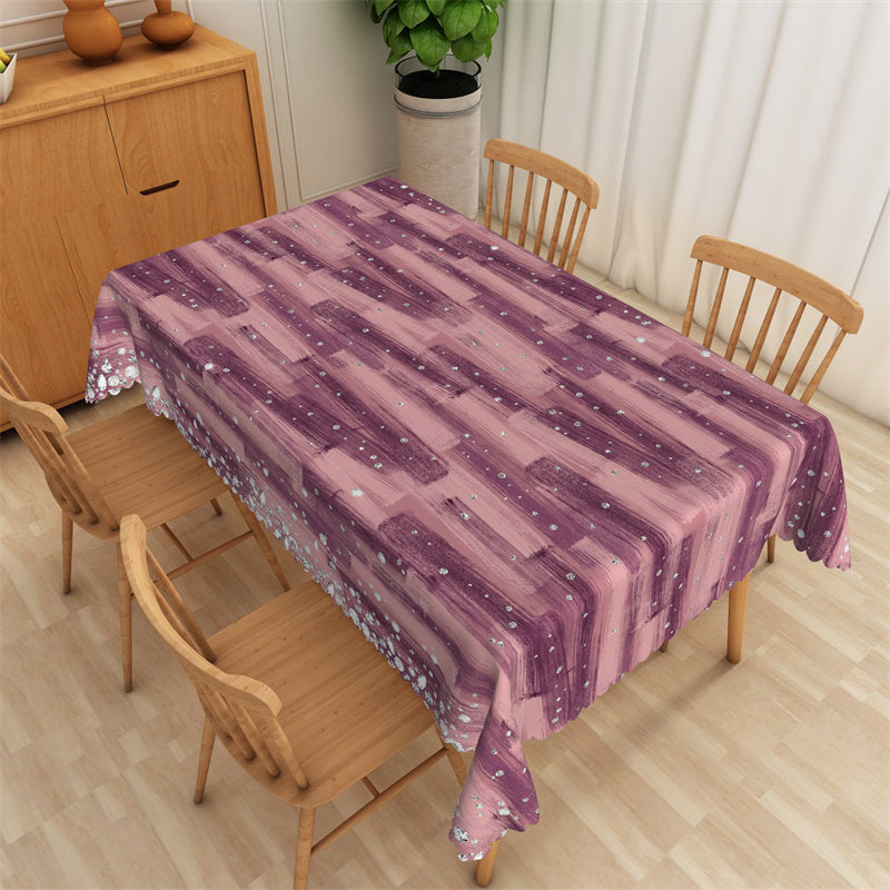 Mahogany Wood Diamonds Pattern Rectangle Tablecloth - 52x70 Inch