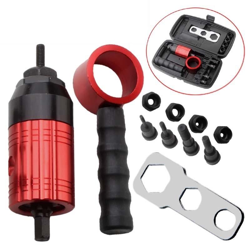 Manual Riveting Tool Head Set M3-M8 Rivet Nut Adapter Clutch Type Conversion Kit