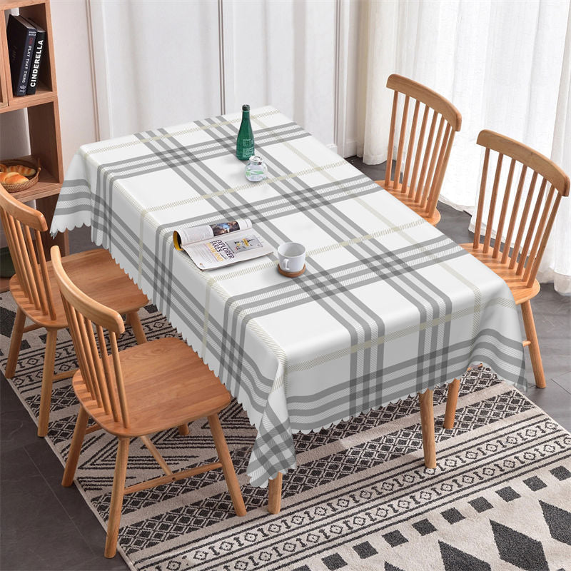 Marble Pattern Peaceful Rectangle Tablecloth - 52x70 Inch