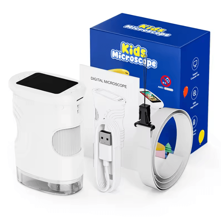 Mini Kids Digital Microscope with 2 Screen - 1000x Zoom Handheld Learning Camera