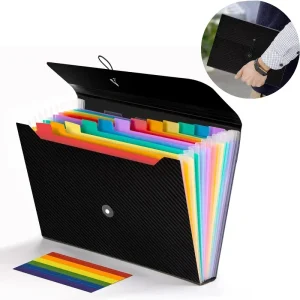 Pocket Expanding File Folder Letter Accordion File Organizer for Documents