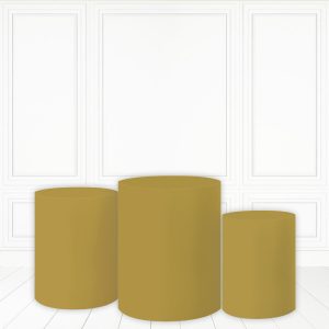 Pure Khaki Plinth Cover Solid Color Cake Table Cover - Microfiber Cloth / Standard Size