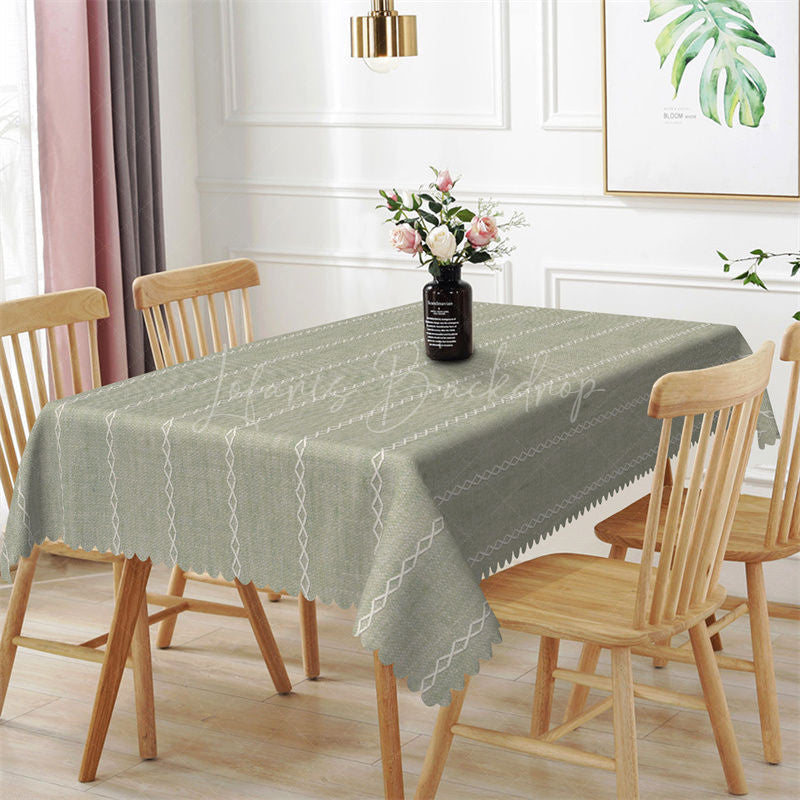 Simple Argyle Horizontal Stripes Rectangle Tablecloth - 52x70 Inch
