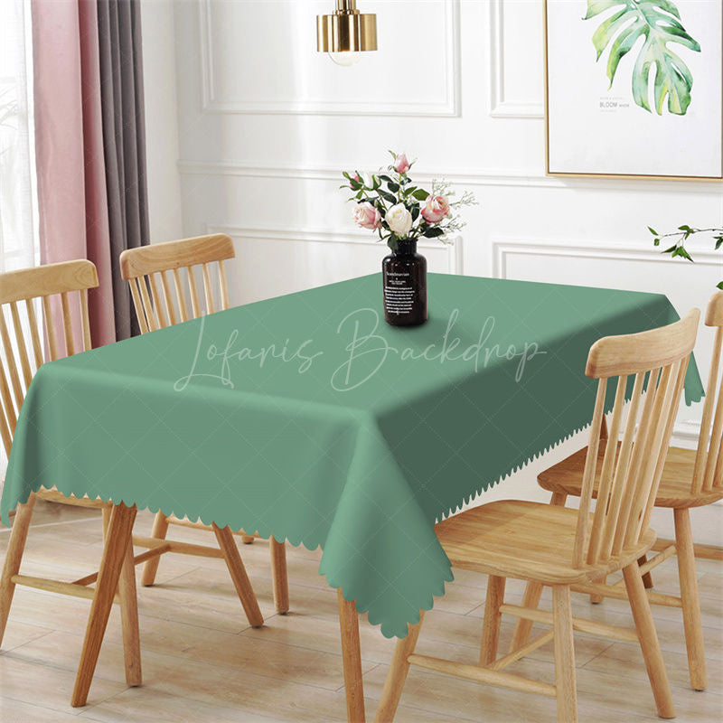 Simple Army Green Solid Color Rectangle Tablecloth - 52x70 Inch