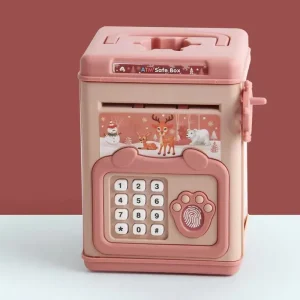 Smart Fingerprint Bank Childrens Cash Box Electronic Money Box Password Safe Automatic Banking