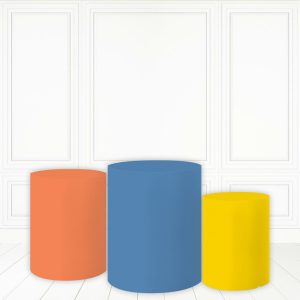 Solid Color Plinth Cover Blue Orange Yellow Cake Table Cover - Microfiber Cloth / Standard Size