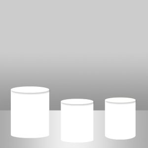 Solid White And Simple Backdrop Cake Table Cover Kit - Only 3 Cylinder Covers