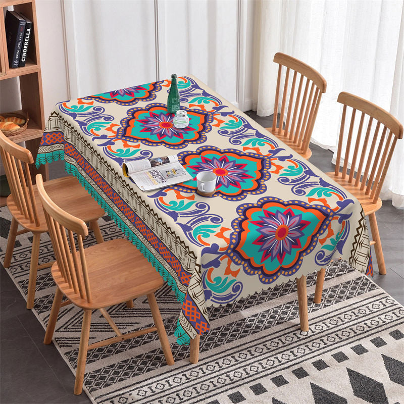 Special Impressionist Pattern Rectangle Tablecloth - 52x70 Inch