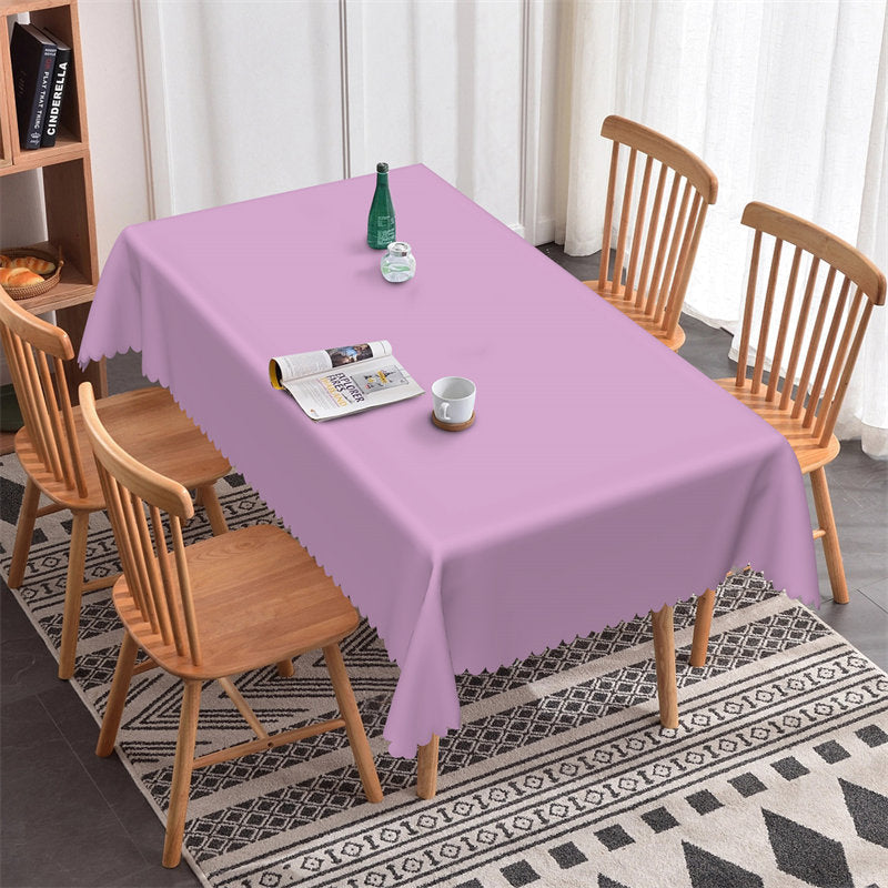 Spring Lavender Soild Color Rectangle Tablecloth - 52x70 Inch